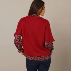 Ponchotrui met mouwen op ellebooglengte