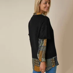 Ponchotrui met mouwen op ellebooglengte