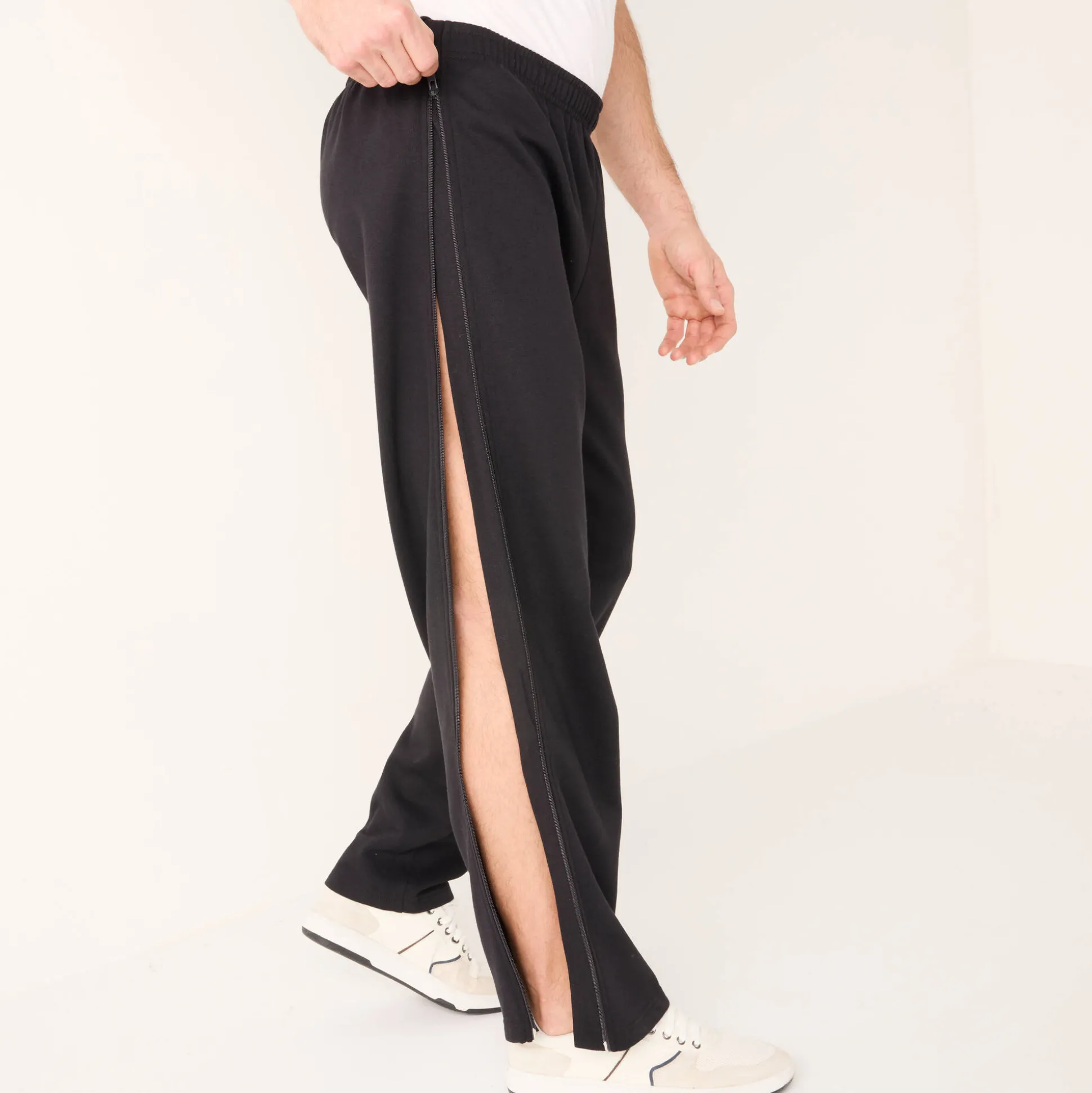 Praktische joggingbroek, ritsen opzij