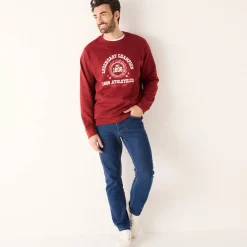 Praktische sweater met ronde hals, met ritsen opzij