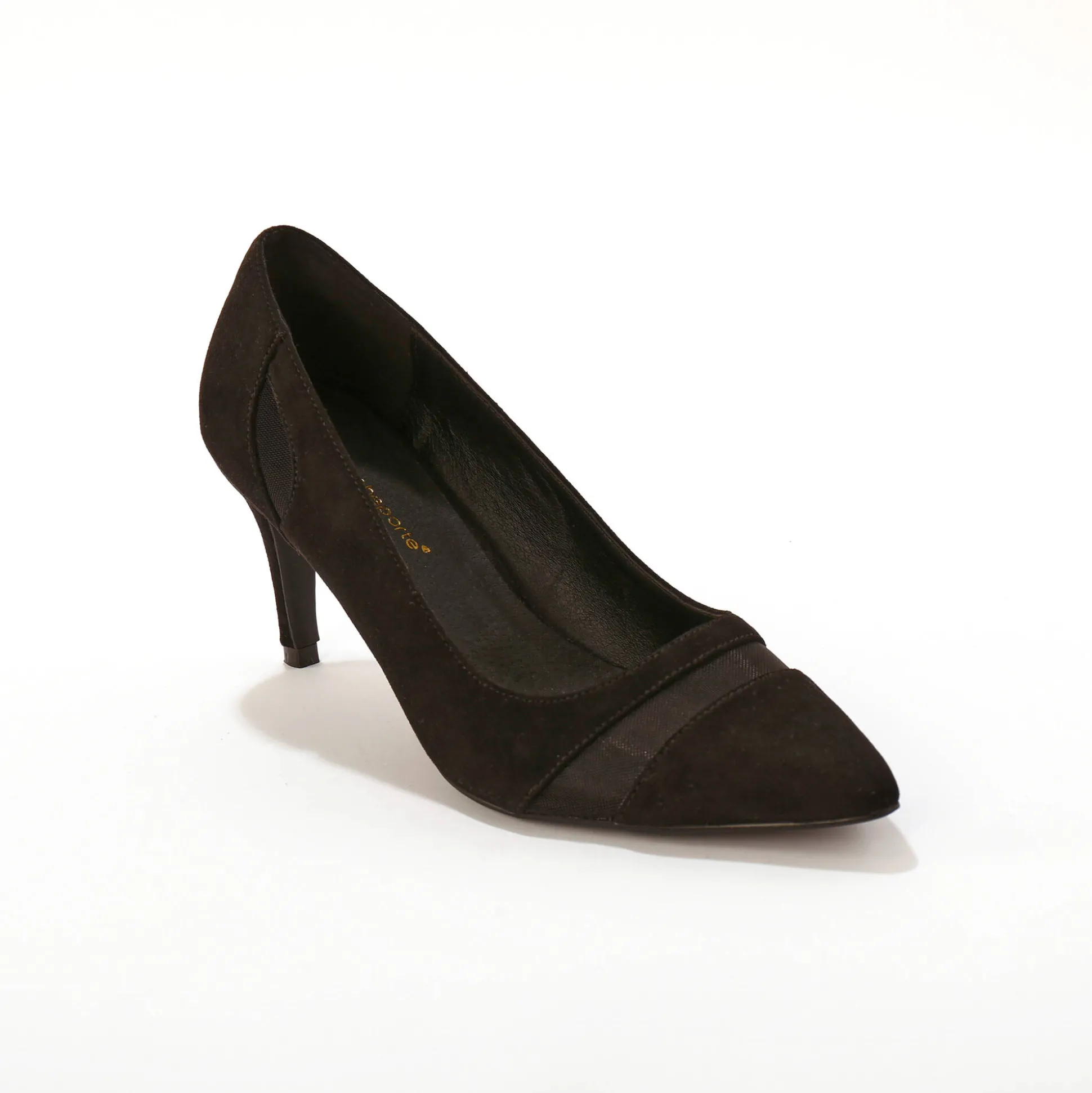 Pumps met naaldhakken en nettricot
