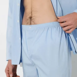 Pyjama in effen popeline van polyester/katoen
