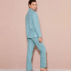Pyjama in flanel met bloemenprint