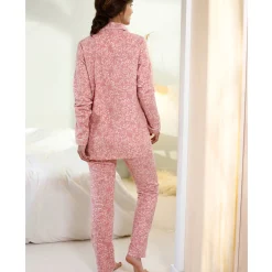 Pyjama in flanel met bloemenprint