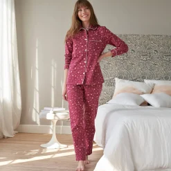 Pyjama in flanel met hartjesprint