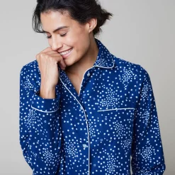 Pyjama in flanel met sterretjesprint