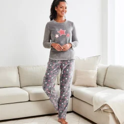 Pyjama in fleece met pluchetouch