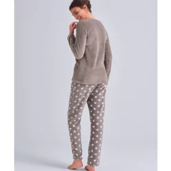 Pyjama in fleece met pluchetouch