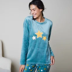 Pyjama in fleece met pluchetouch