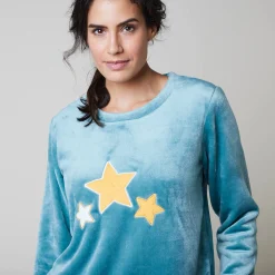 Pyjama in fleece met pluchetouch