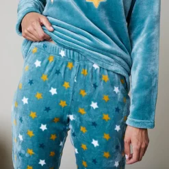 Pyjama in fleece met pluchetouch