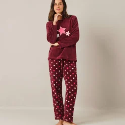 Pyjama in fleece met pluchetouch