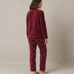 Pyjama in fleece met pluchetouch