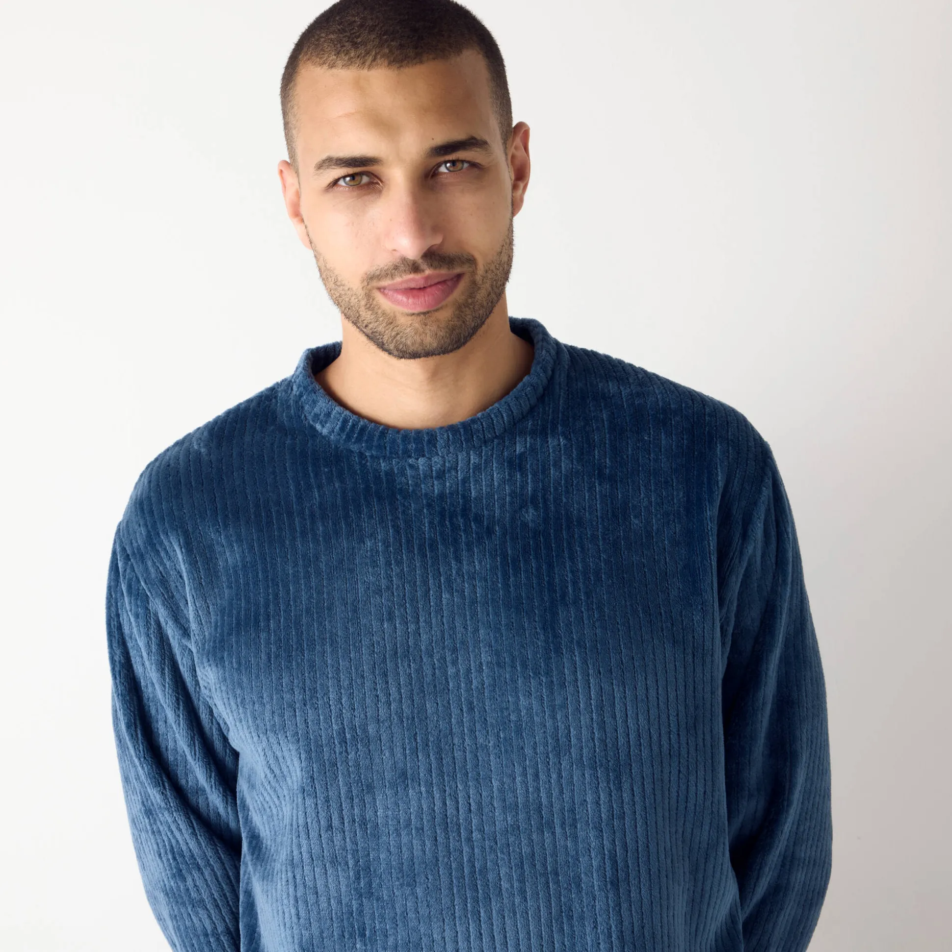 Pyjama in fleecetricot met textuur, pluchen touch