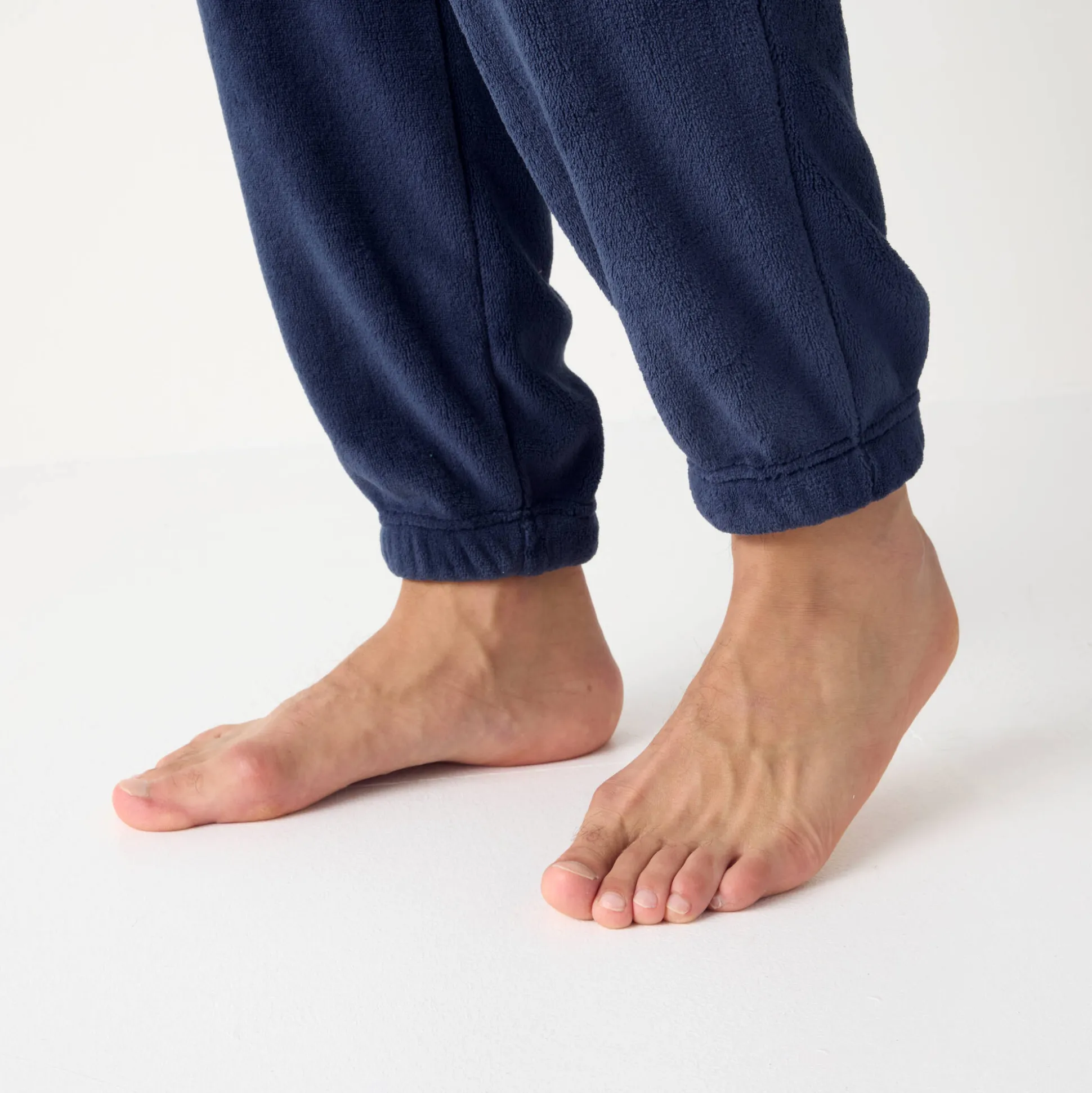 Pyjama in fleecetricot met textuur, pluchen touch