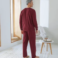 Pyjama in katoen met contrasterende biesjes