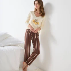 Pyjama in katoen met lange mouwen en 'kermis' print