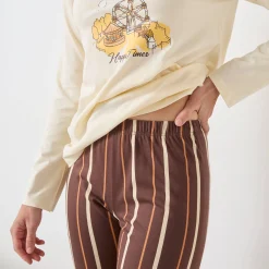 Pyjama in katoen met lange mouwen en 'kermis' print