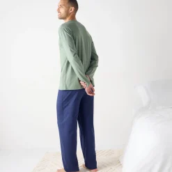 Pyjama in katoen met opdruk, lange mouwen