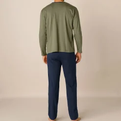 Pyjama in katoenjersey met lange mouwen
