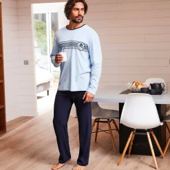 Pyjama in katoenjersey met lange mouwen