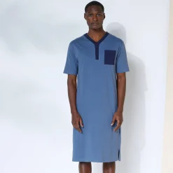 Pyjama in liketmodel met Tunesische hals - katoenjersey