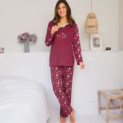 Pyjama met bloemenprint - zuiver katoen