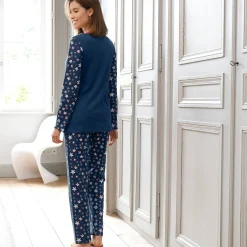 Pyjama met bloemenprint - zuiver katoen