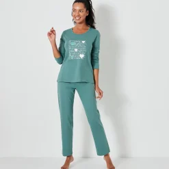 Pyjama met hartjesprint