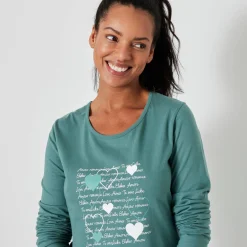 Pyjama met hartjesprint
