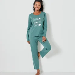 Pyjama met hartjesprint