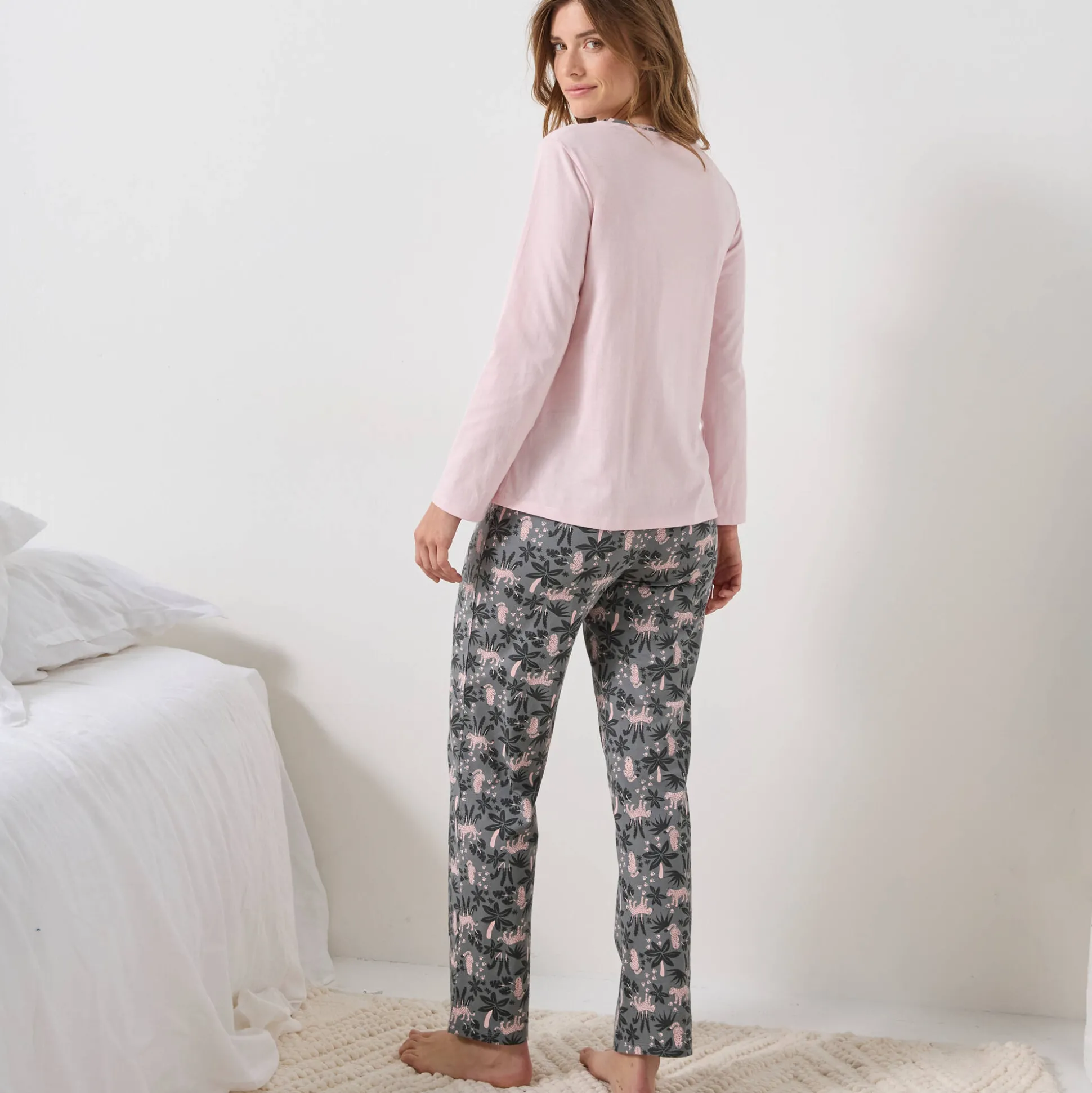 Pyjama met jungleprint, katoenen jersey