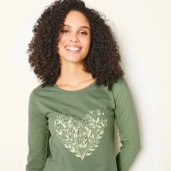 Pyjama met lange mouwen en hartprint