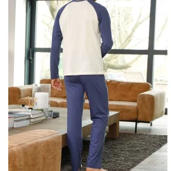 Pyjama met lange mouwen en bamboemotief