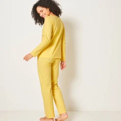 Pyjama met lange mouwen en boeketprint - katoen