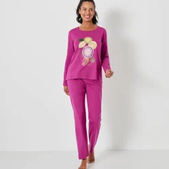 Pyjama met lange mouwen en rozettenmotief