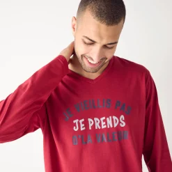 Pyjama met lange mouwen en letterprint