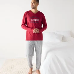 Pyjama met lange mouwen en letterprint