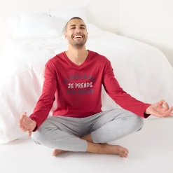 Pyjama met lange mouwen en letterprint