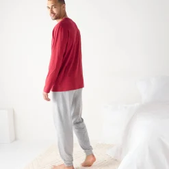 Pyjama met lange mouwen en letterprint