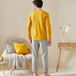 Pyjama met lange mouwen en letterprint