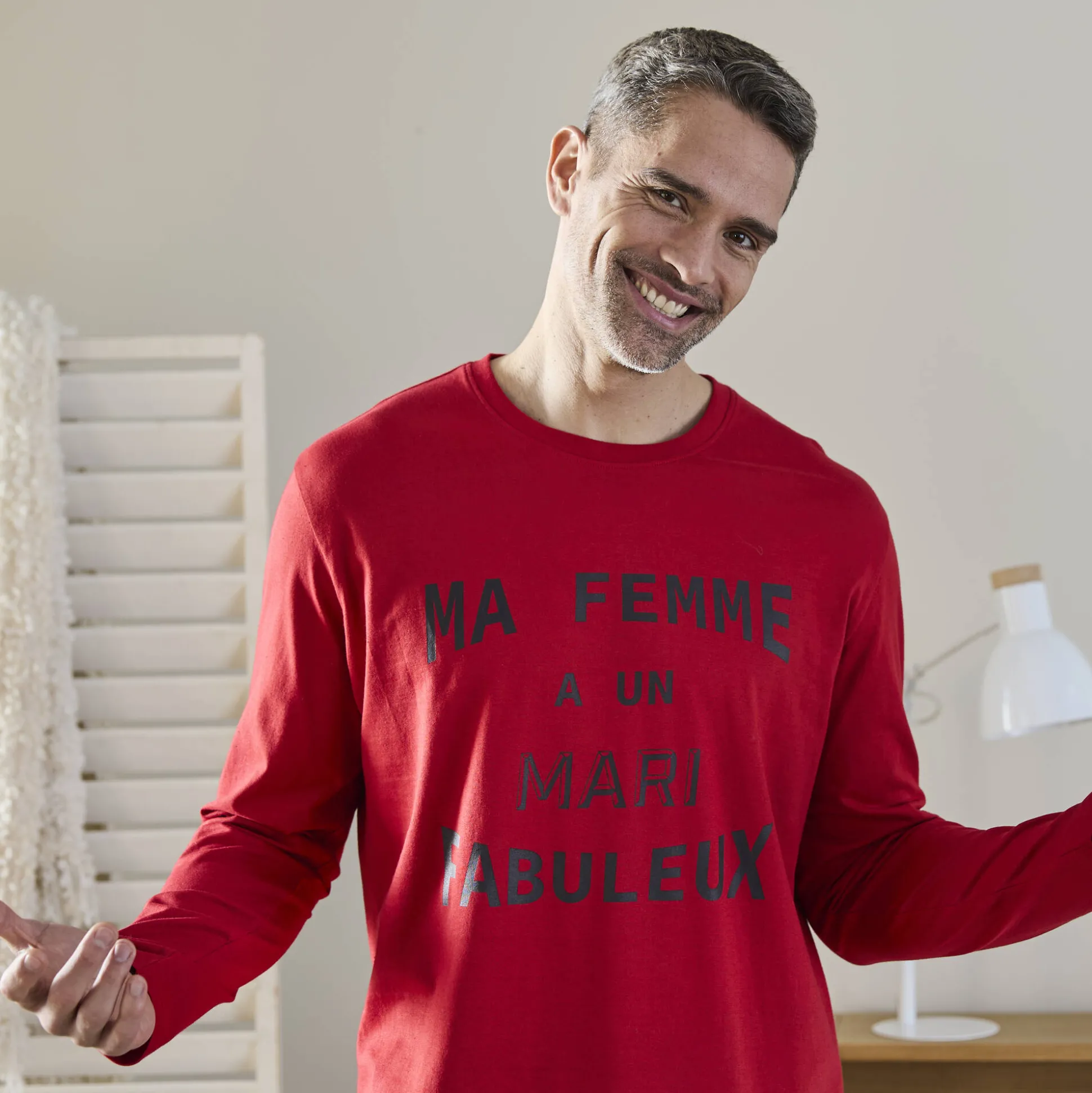 Pyjama met lange mouwen, "fabuleux" print