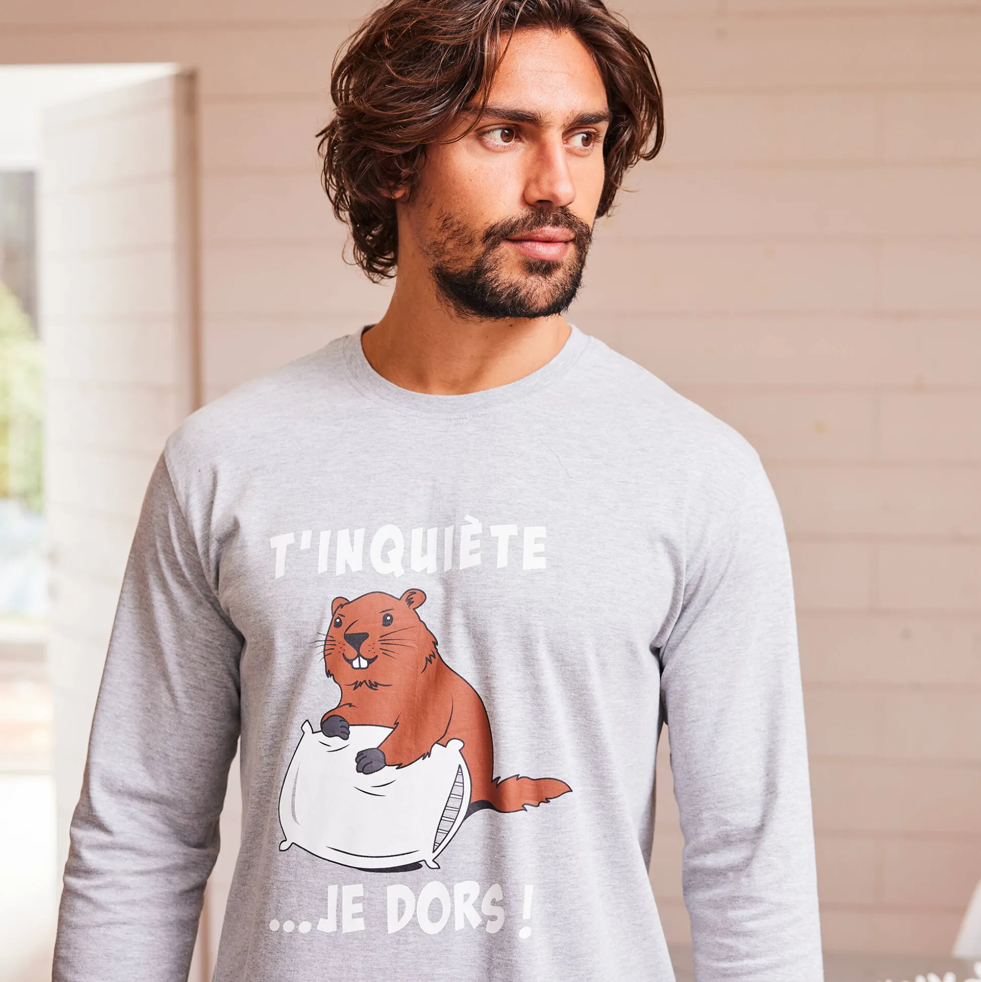 Pyjama met lange mouwen, Marmotte