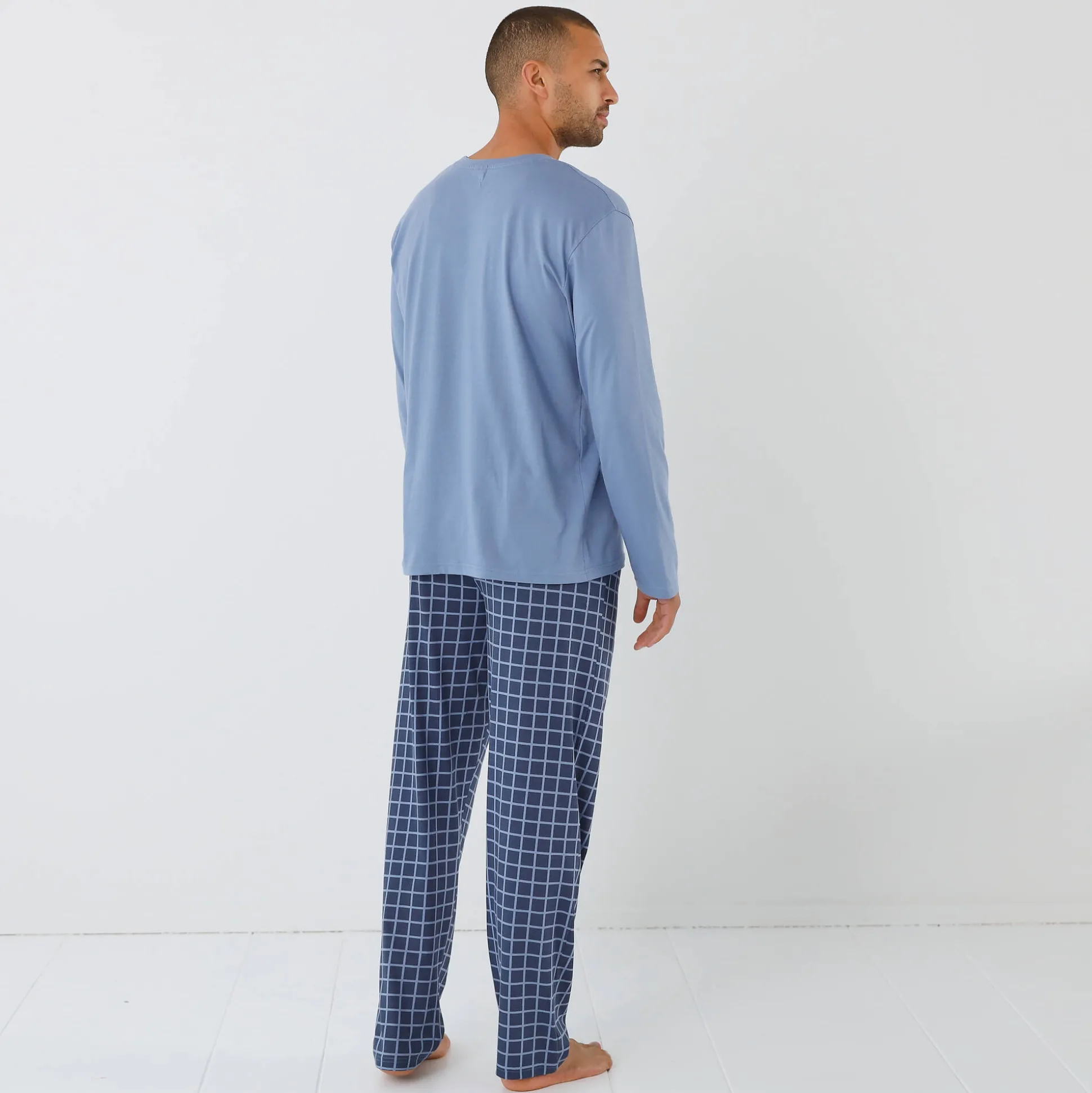 Pyjama met ronde hals en letterprint