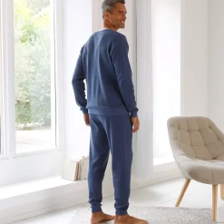 Pyjama met Tunesische hals en lange mouwen, bijenraattricot