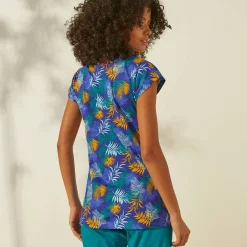 Pyjama T-shirt in katoen met korte mouwen - tropical print