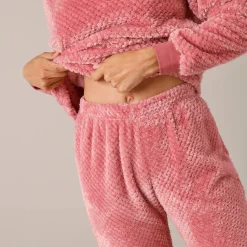Pyjama van gestructureerd fleece