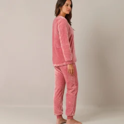 Pyjama van gestructureerd fleece