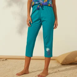 7/8-pyjamabroek in katoen - effen tropical