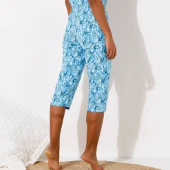 3/4-pyjamabroek met bloemblaadjesprint